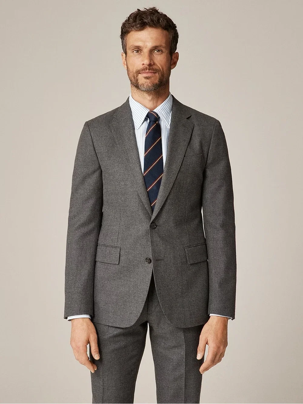 J. CREW Ludlow Slim-fit suit jacket in English cotton-wool blend Charcoal 40 S